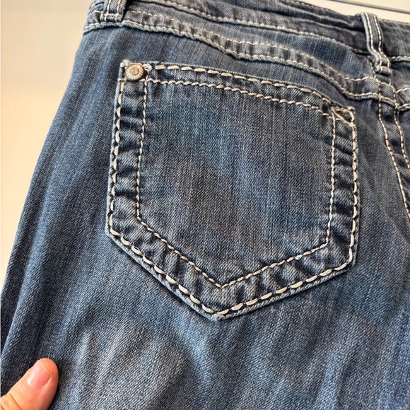 Harley Davidson Y2K Angel sequin sparkly flare jeans low rise - Picture 6 of 16